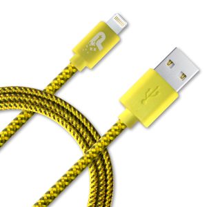 Cablu lightning Patriot șnur/verde (lime) 1m